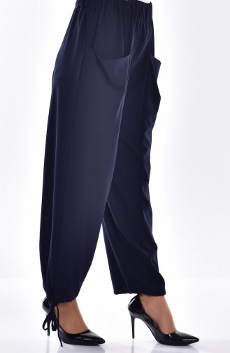 Pantalon Large avec Poches 0550A-04 Bleu Marine 0550A-04
