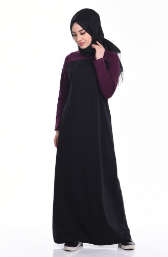 Black Hijab Dress 2859-06