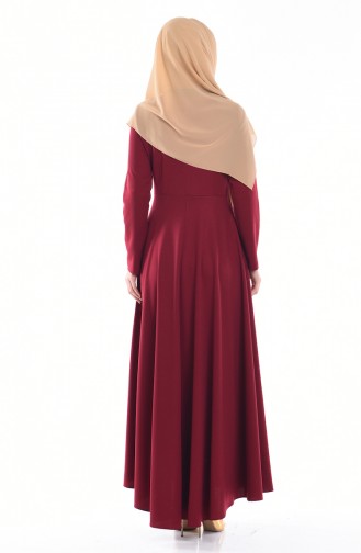 Plum Hijab Dress 3001-02