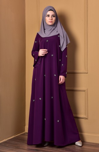 Purple Hijab Dress 0196-01