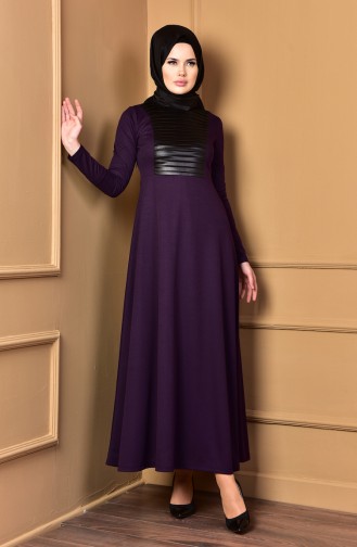 Purple Hijab Dress 2138-01