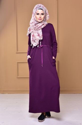 Plum Hijab Dress 1516-06