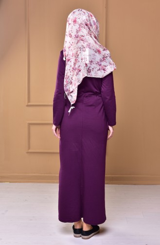 Plum Hijab Dress 1516-06