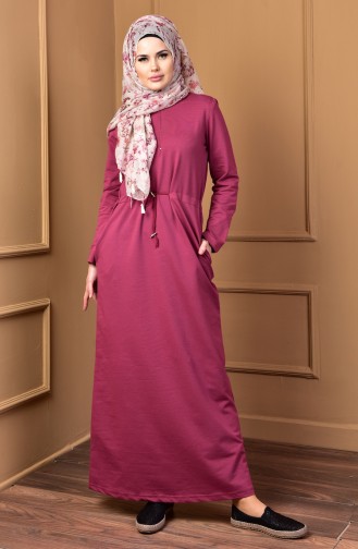 فستان بتصميم مميز مع سحاب وحزام  1516-11