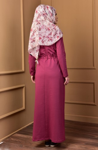 فستان بتصميم مميز مع سحاب وحزام  1516-11