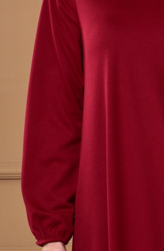 Claret Red Hijab Dress 0006-05