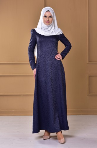 Smoke-Colored Hijab Dress 7158-11