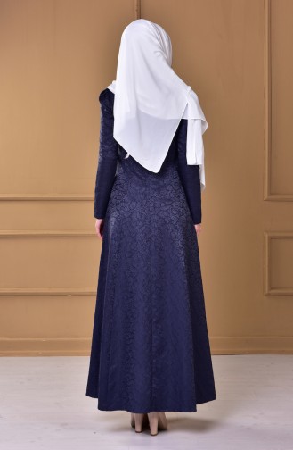 Smoke-Colored Hijab Dress 7158-11