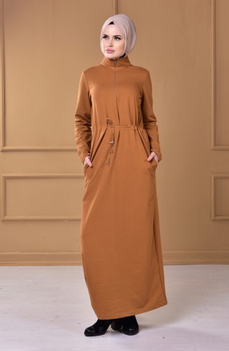Mustard Hijab Dress 1516-09