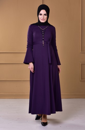Purple Hijab Dress 2243-04