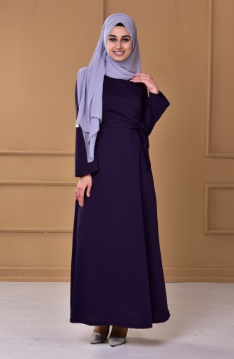 Purple Hijab Dress 4071-07