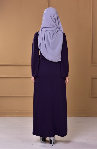 Purple Hijab Dress 4071-07