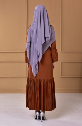 Tan Hijab Dress 1633-04
