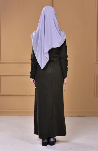 Abaya mit Reißverschluss 2455-03 Khaki 2455-03