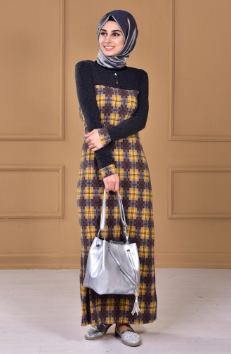 Mustard Hijab Dress 0193-02