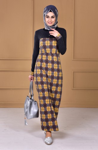 Mustard Hijab Dress 0193-02