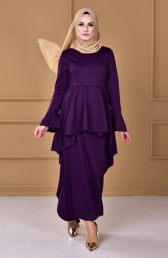 Purple İslamitische Jurk 2223-04