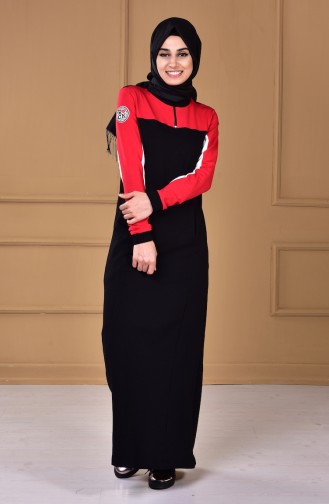 Cepli Spor Elbise 1482-01 Siyah
