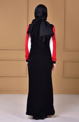 Cepli Spor Elbise 1482-01 Siyah
