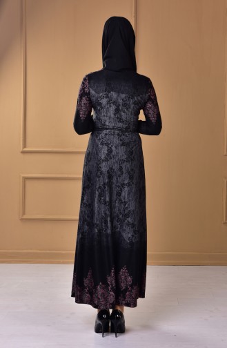 Black Hijab Dress 4069-03