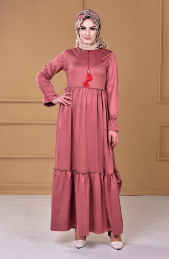 Tan Hijab Dress 81476-02