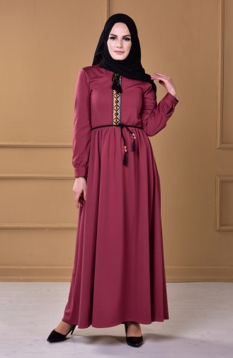Dusty Rose Hijab Dress 5076-08