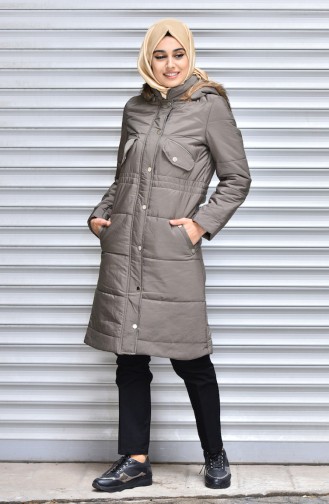 Khaki Winter Coat 6447-01
