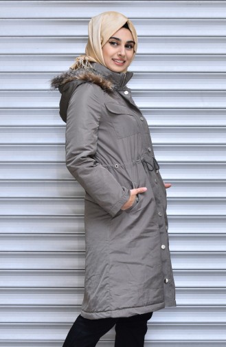 Khaki Winter Coat 6448-01