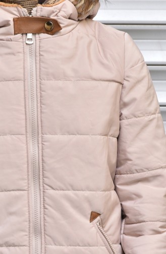 Cream Winter Coat 6451-04