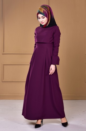 Purple Hijab Dress 60660-01