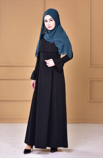 Black Hijab Dress 60660-05