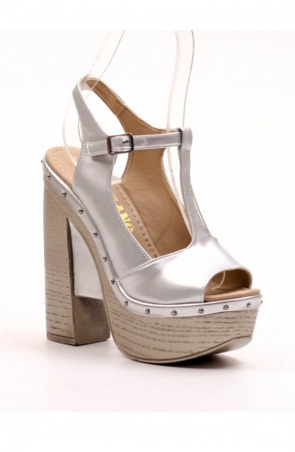 Silver Gray High-Heel Shoes 6A16225GÜ
