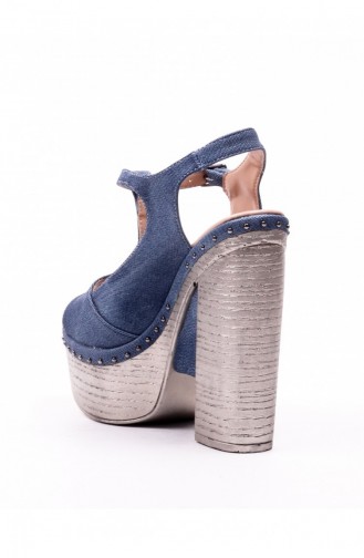 Blue High-Heel Shoes 6A16225MAJ