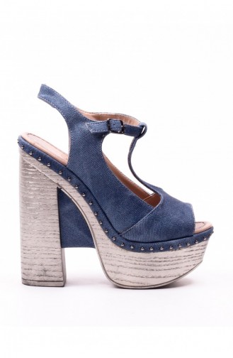 Blue High-Heel Shoes 6A16225MAJ