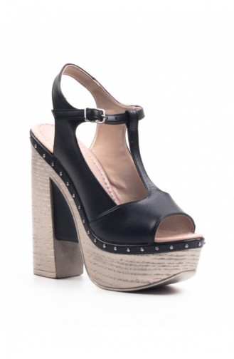 Black High-Heel Shoes 6A16225Sİ