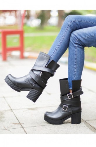 Black Boots-booties 7A17001Sİ