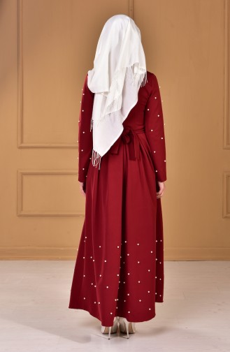 Claret Red Hijab Dress 2018-04