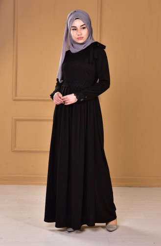 Black Hijab Dress 0121-06
