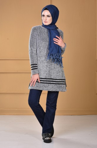 Striped Polar Sweater 9125-01 Grey 9125-01