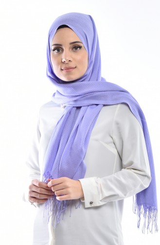 Schal mit Fransen  7685-06 Lila 06