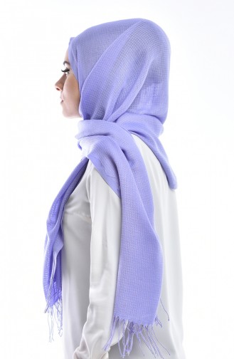 Schal mit Fransen  7685-06 Lila 06