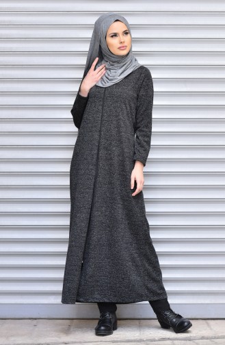 Abaya a Fermeture 0030-01 Noir 0030-01