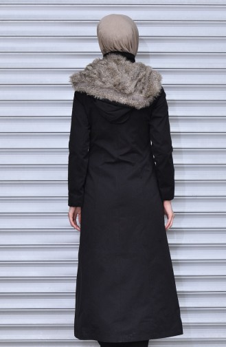 Caban a Fermeture et Capuche 35779-04 Noir 35779-04