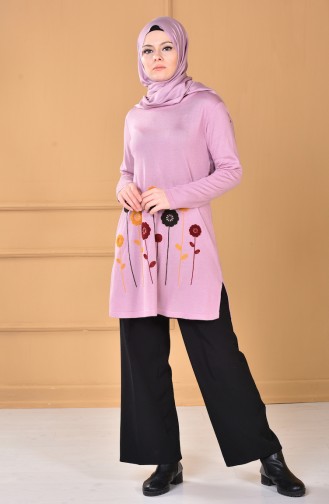Decorated Knitwear Sweater 1186-03 Dry Rose 1186-03