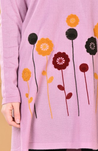 Decorated Knitwear Sweater 1186-03 Dry Rose 1186-03