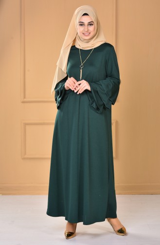 Dress with Necklace 0032-01 Jade Green 0032-01