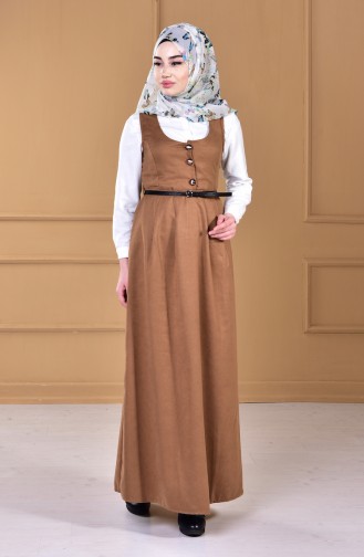 Camel Hijab Dress 4399-01