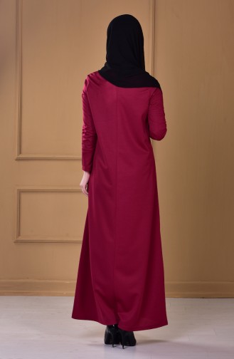 Fuchsia Hijab Kleider 2128-02