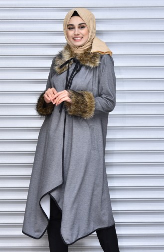 Cape a Fourrure 6761-02 Gris 6761-02