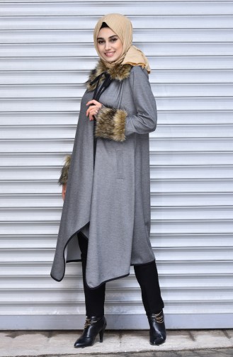 Furry Cape 6761-02 Gray 6761-02